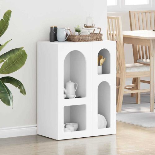 Служебен шкаф Бяло 59 x 35 x 80.5 см Инженерно дърво