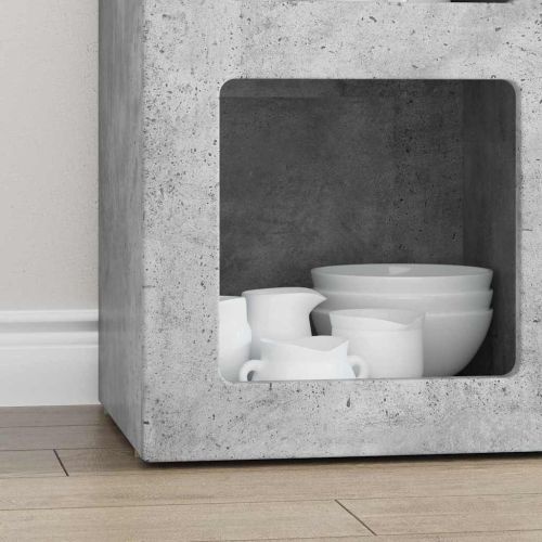 Служебен шкаф Циментено сиво 59 x 35 x 80.5 см Инженерно дърво