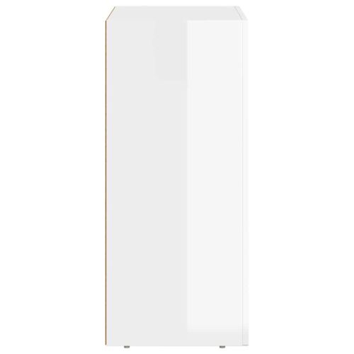 Служебен шкаф Лъскаво бяло 59 x 35 x 80.5 см Инженерно дърво