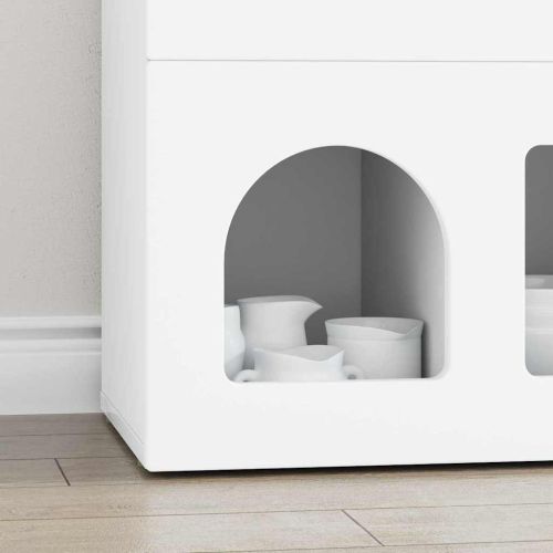 Служебен шкаф Бяло 80.5 x 35 x 59 см Инженерно дърво