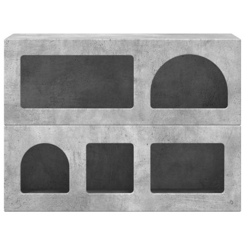 Служебен шкаф Циментено сиво 80.5 x 35 x 59 см Инженерно дърво