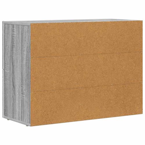 Служебен шкаф Сив Сонома 80.5 x 35 x 59 см Инженерно дърво