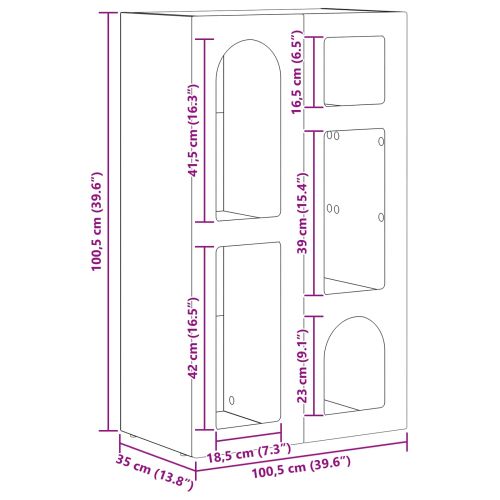 Служебен шкаф Дъб 59 x 35 x 100,5 см Инженерно дърво