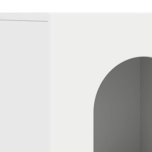 Служебен шкаф Бяло 100 x 35 x 59 см Инженерно дърво