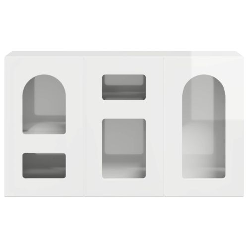 Служебен шкаф Лъскаво бяло 100 x 35 x 59 см Инженерно дърво