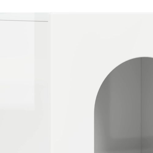 Служебен шкаф Лъскаво бяло 100 x 35 x 59 см Инженерно дърво