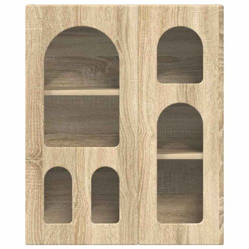 Висящ шкаф с рафт Сонома дъб 59 x 20 x 71.5 см Инженерно дърво