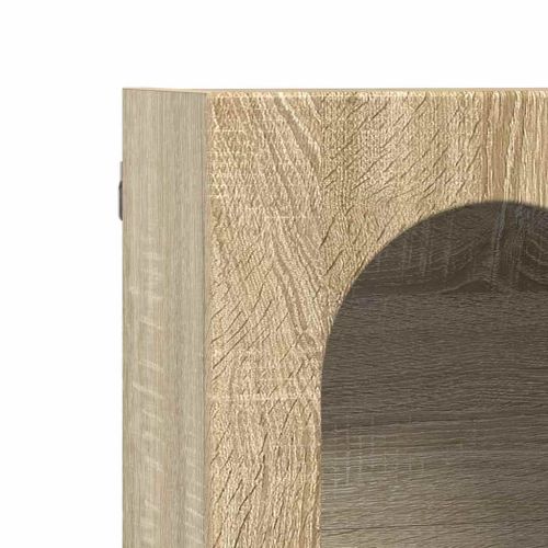 Висящ шкаф с рафт Сонома дъб 59 x 20 x 100 см Инженерно дърво