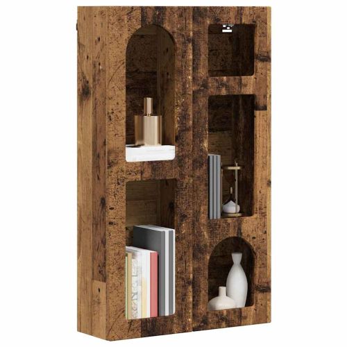Висящ шкаф с рафт Старо дърво 59 x 20 x 100 см Инженерно дърво