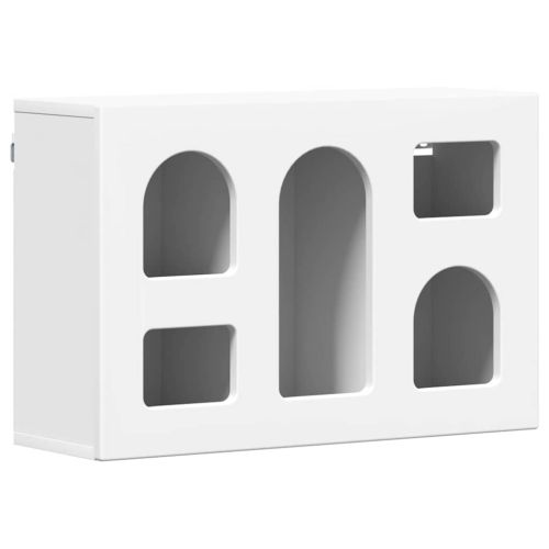 Висящ шкаф с рафт Бяло 60 x 20 x 40 см Инженерно дърво