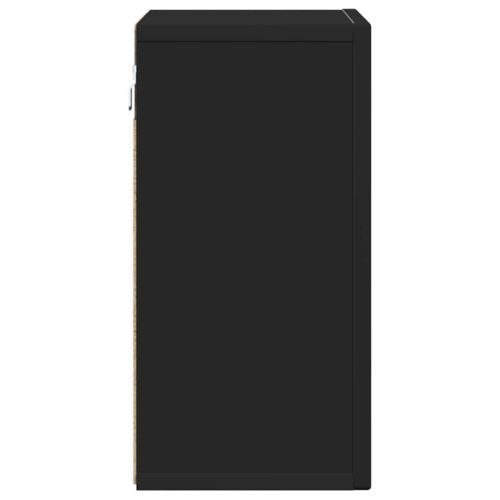 Висящ шкаф с рафт Черно 60 x 20 x 40 см Инженерно дърво