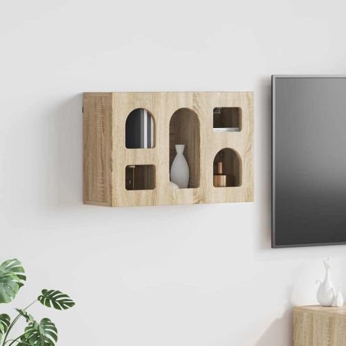 Висящ шкаф с рафт Сонома дъб 60 x 20 x 40 см Инженерно дърво