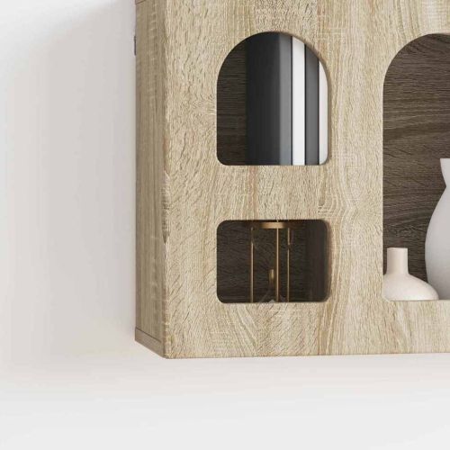 Висящ шкаф с рафт Сонома дъб 60 x 20 x 40 см Инженерно дърво