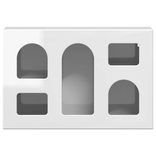 Висящ шкаф с рафт Лъскаво бяло 60 x 20 x 40 см Инженерно дърво