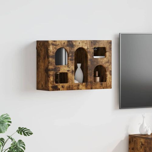 Висящ шкаф с рафт Димян дъб 60 x 20 x 40 см Инженерно дърво