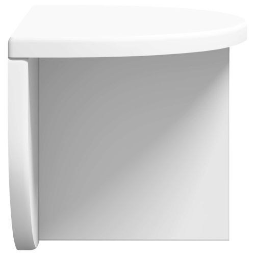 Стенен рафт Бяло 38 x 19 x 19 см Инженерно дърво