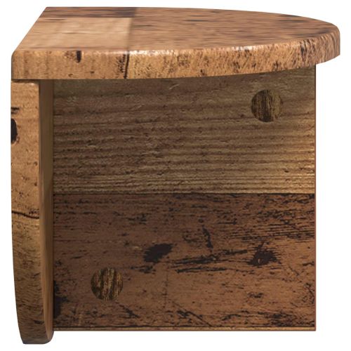 Стенен рафт 2 pcs Старо дърво 38 x 19 x 19 см Инженерно дърво