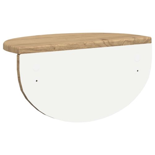 Стенен рафт 2 pcs Дъб 38 x 19 x 19 см Инженерно дърво