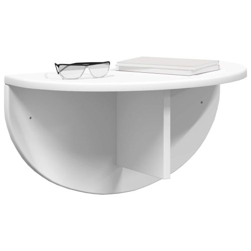 Стенен рафт 2 pcs Бяло 38 x 19 x 19 см Инженерно дърво