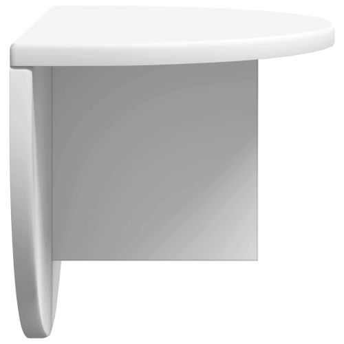 Стенен рафт 2 pcs Бяло 38 x 19 x 19 см Инженерно дърво