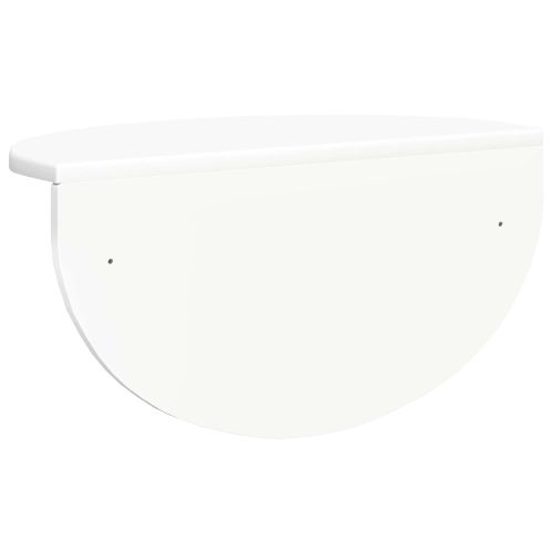 Стенен рафт 2 pcs Бяло 38 x 19 x 19 см Инженерно дърво