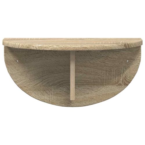 Стенен рафт 2 pcs Сонома дъб 38 x 19 x 19 см Инженерно дърво