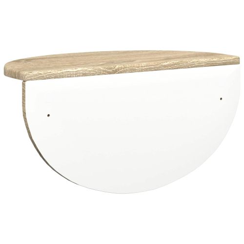 Стенен рафт 2 pcs Сонома дъб 38 x 19 x 19 см Инженерно дърво