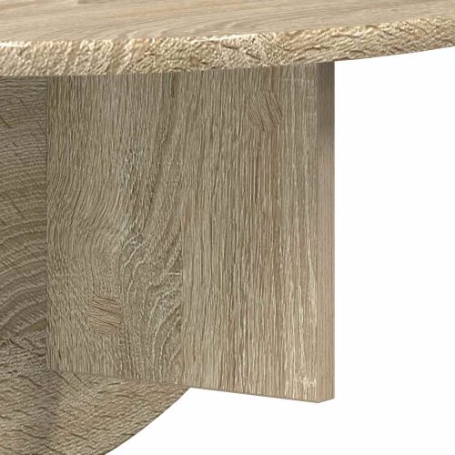 Стенен рафт 2 pcs Сонома дъб 38 x 19 x 19 см Инженерно дърво