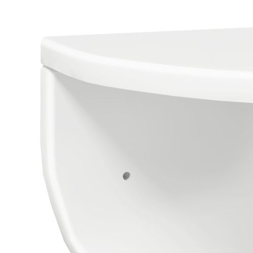 Стенен рафт 2 pcs Лъскаво бяло 38 x 19 x 19 см Инженерно дърво