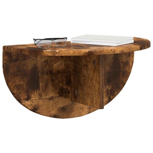 Стенен рафт 2 pcs Димян дъб 38 x 19 x 19 см Инженерно дърво