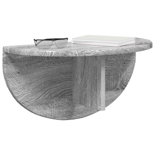 Стенен рафт 2 pcs Сив Сонома 38 x 19 x 19 см Инженерно дърво