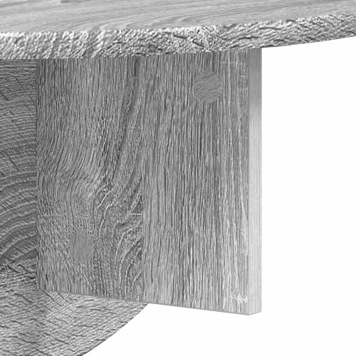 Стенен рафт 2 pcs Сив Сонома 38 x 19 x 19 см Инженерно дърво