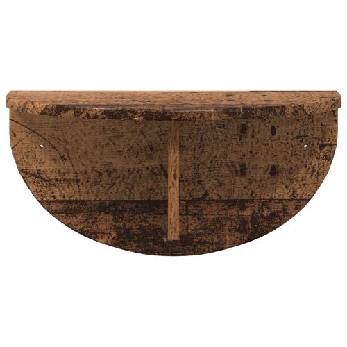 Стенен рафт 2 pcs Старо дърво 38 x 19 x 19 см Инженерно дърво