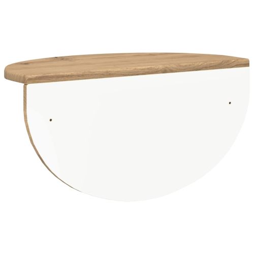 Стенен рафт 2 pcs Дъб 38 x 19 x 19 см Инженерно дърво