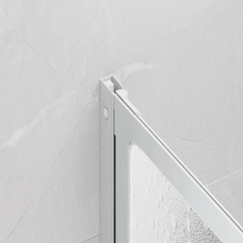 Сгъваем параван за баня с 3 панела, 117 x 120 см