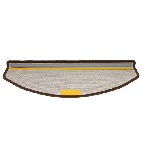 Изтривалки за стълби, 10 бр., 65x24x4 см, кафеенокафяви, полукръгли, големи