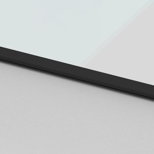 Плъзгаща се врата черна 102,5x205 см закалено стъкло и алуминий