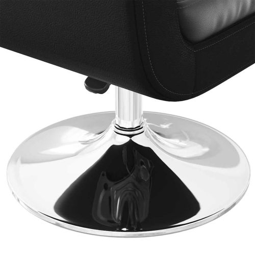 Бар столове, 2 броя, изкуствена кожа, черни