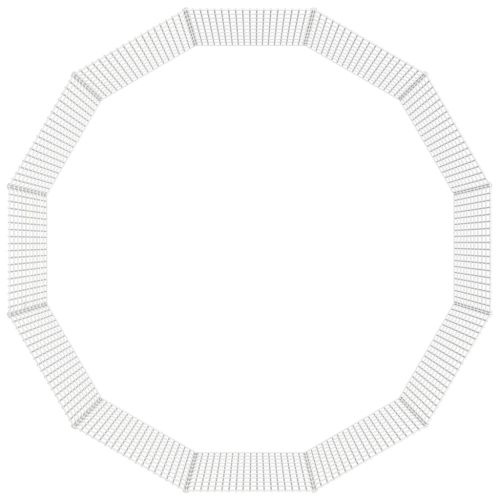 Заграждение за свободно отглеждани животни, 12 панела, 54x100 см, поцинковано желязо