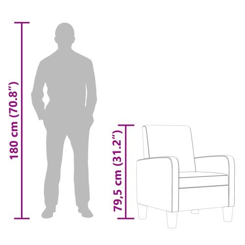 Фотьойл, кафяв, изкуствена кожа