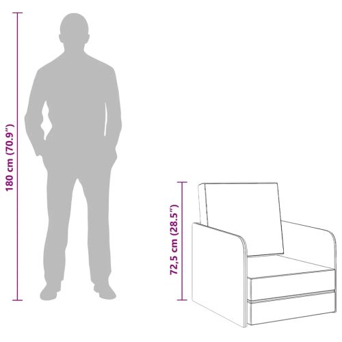 Разтегателен фотьойл, светлосив, текстил