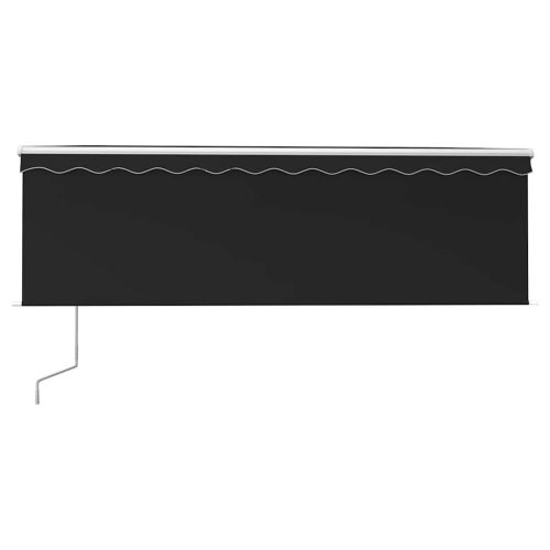 Автоматично прибиращ се сенник с щора, 4x3 м, антрацит