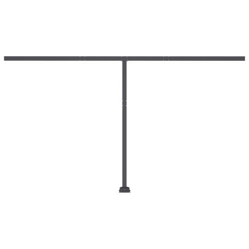 Ръчно прибиращ се сенник с LED, 400x300 см, антрацит