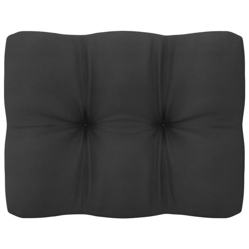 Градински лаундж комплект 8 части с възглавници сив бор масив