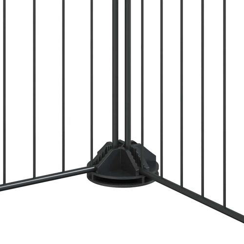 Клетка за домашни любимци, 8 панела, черна, 35x35 см, стомана