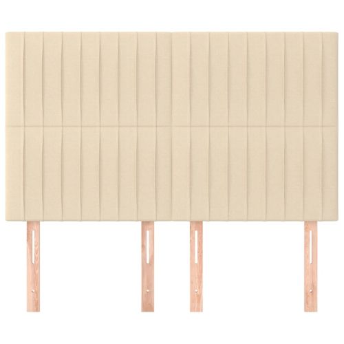 Табла за легло, кремава, 144x5x118/128 см, плат