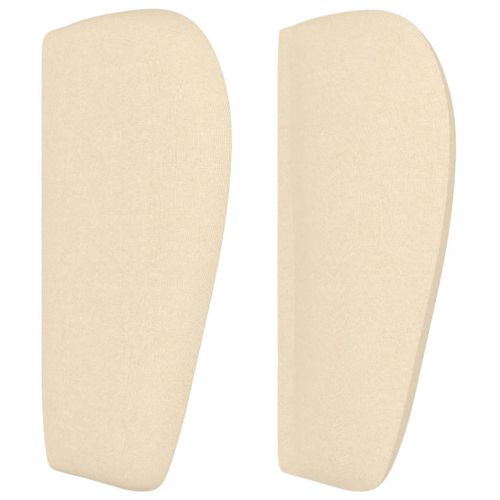 Горна табла за легло с уши, кремава, 93x23x78/88 см, плат