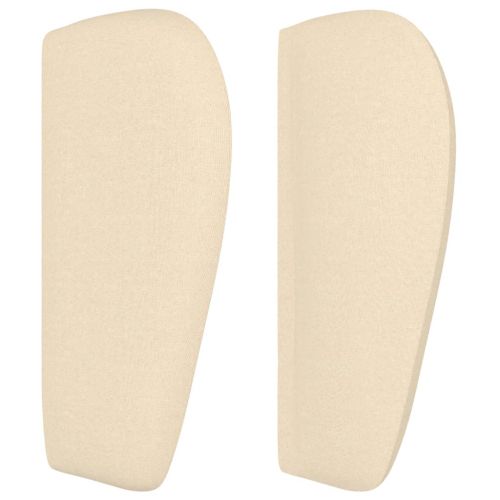 Горна табла за легло с уши, кремава, 147x23x78/88 см, плат