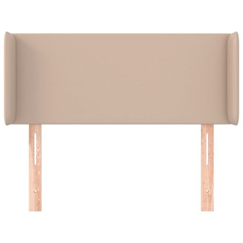 Горна табла за легло, капучино, 83x16x78/88 см, изкуствена кожа