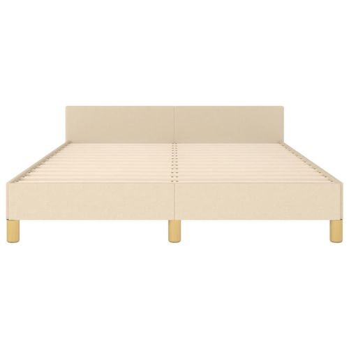 Рамка за легло без матрак, кремава, 140x190 см, плат